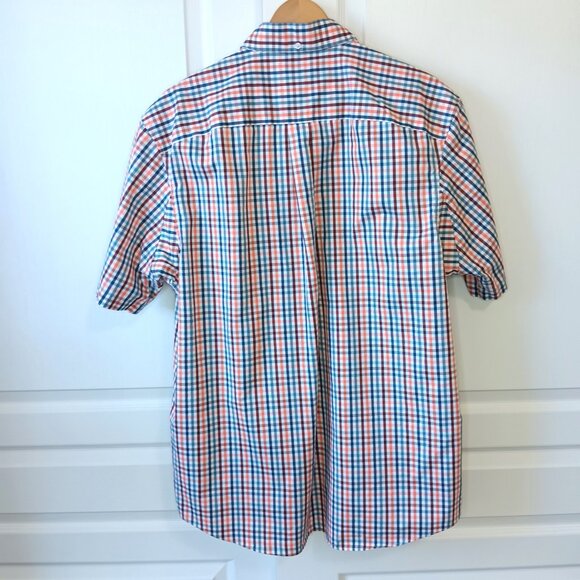 Duluth Men's Gray Check Wrinklefighter Relaxed Fit Short Sleeve Shirt Size L - Picture 2 of 12